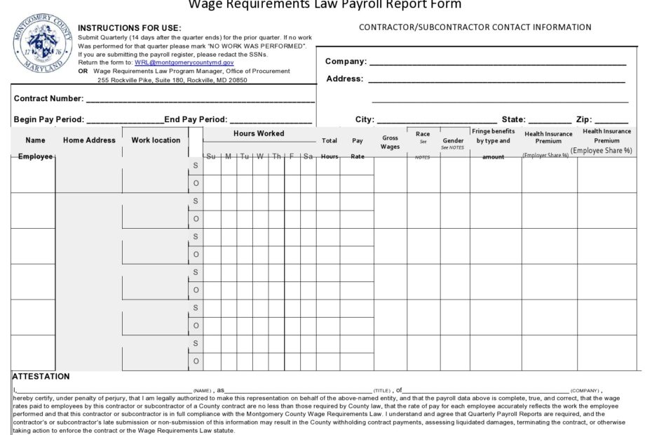 Payroll Report Template 03