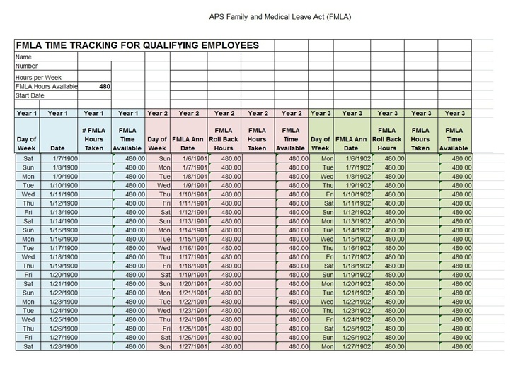 Time Tracking Spreadsheet Template 01
