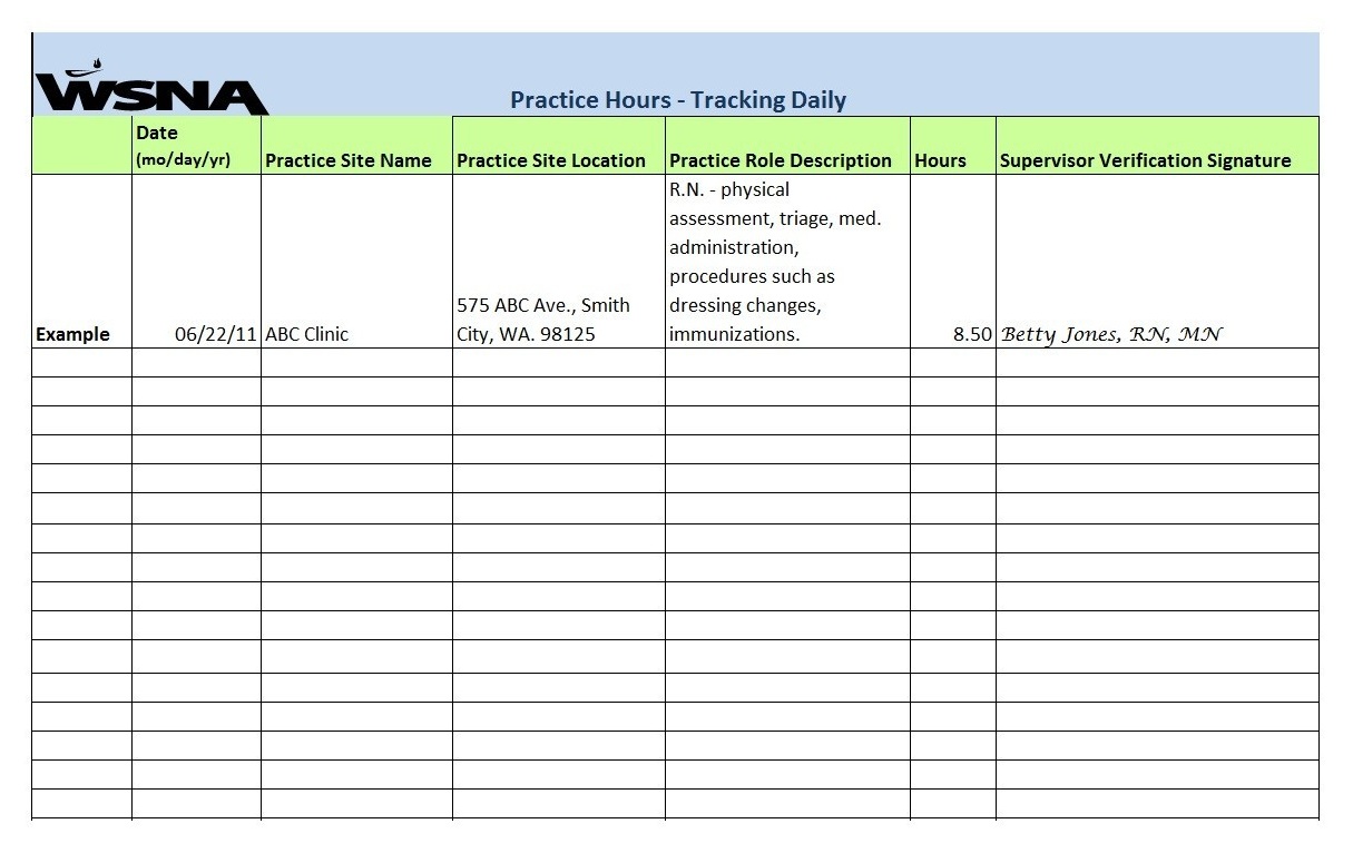 Time Tracking Spreadsheet Template 02