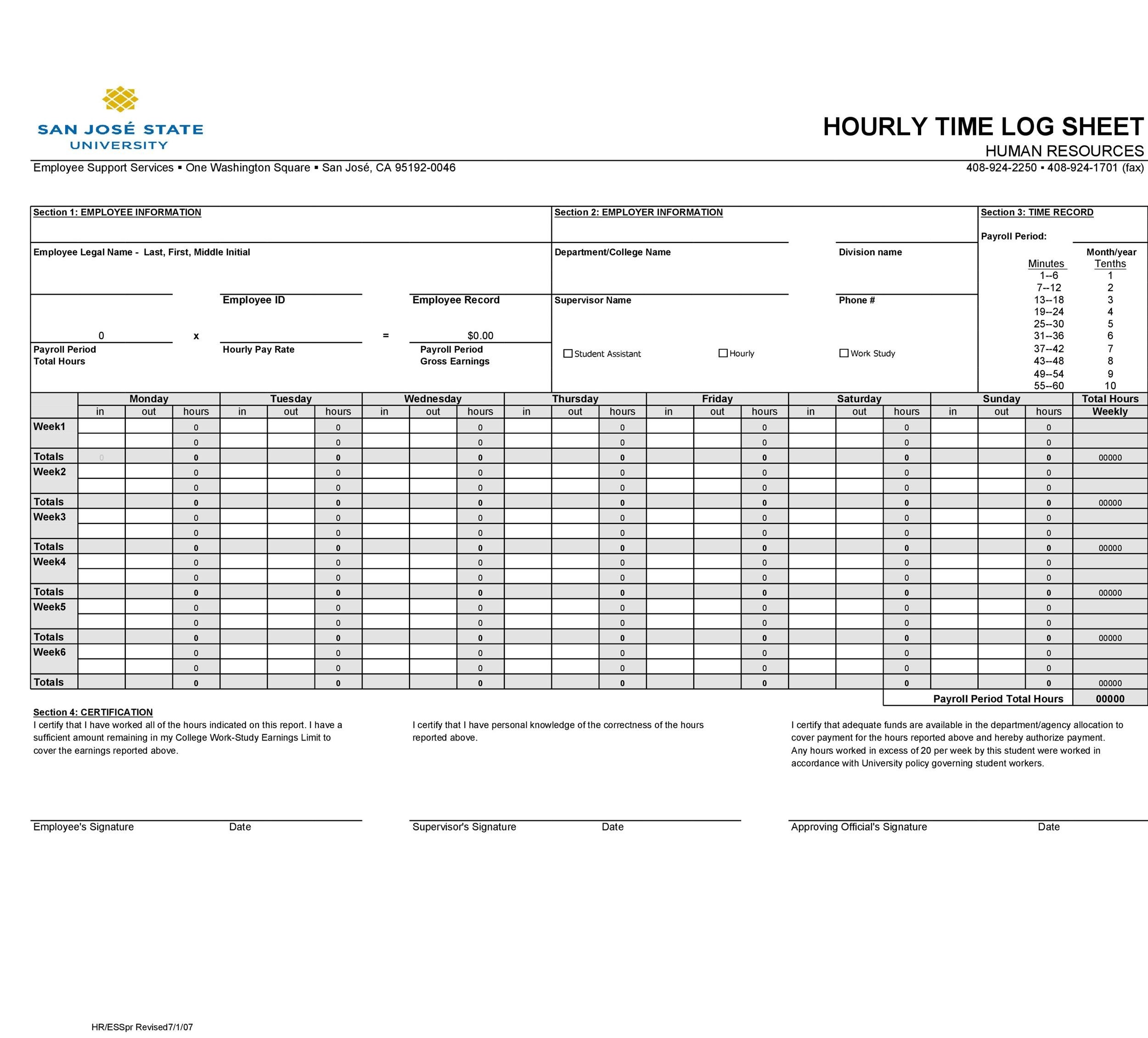 Time Tracking Spreadsheet Template 03