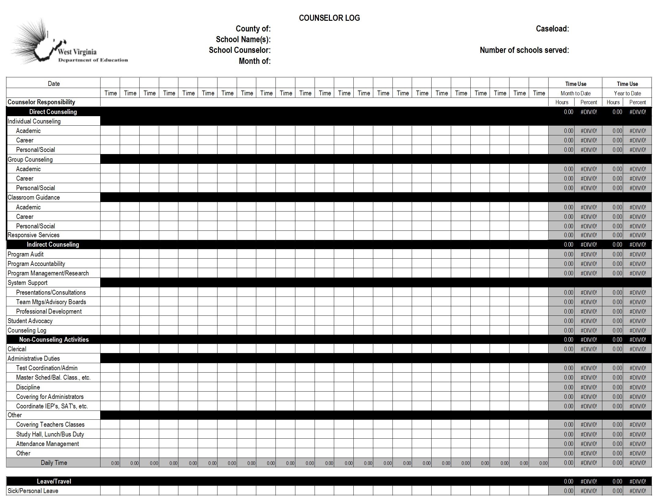 Time Tracking Spreadsheet Template 07