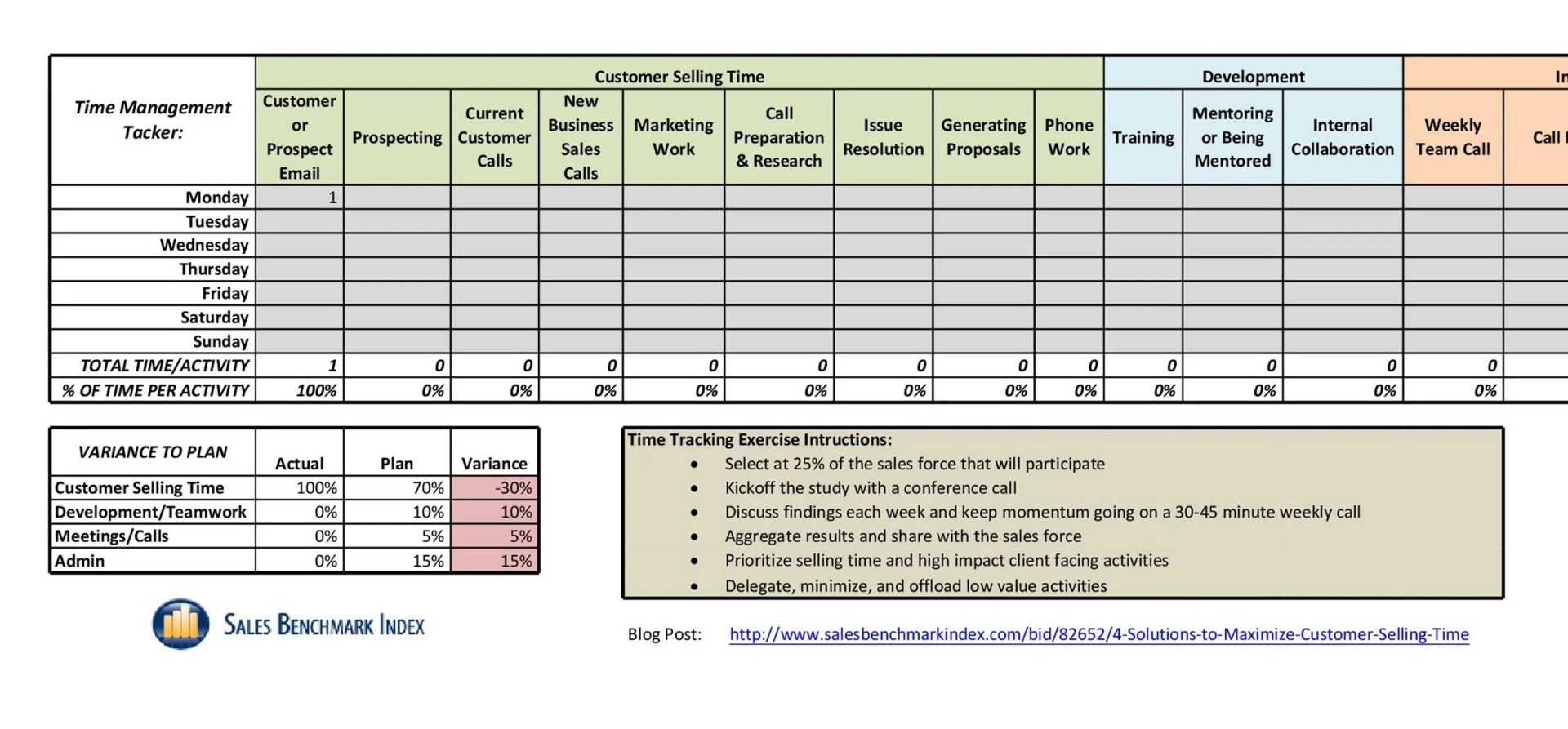 Time Tracking Spreadsheet Template 10
