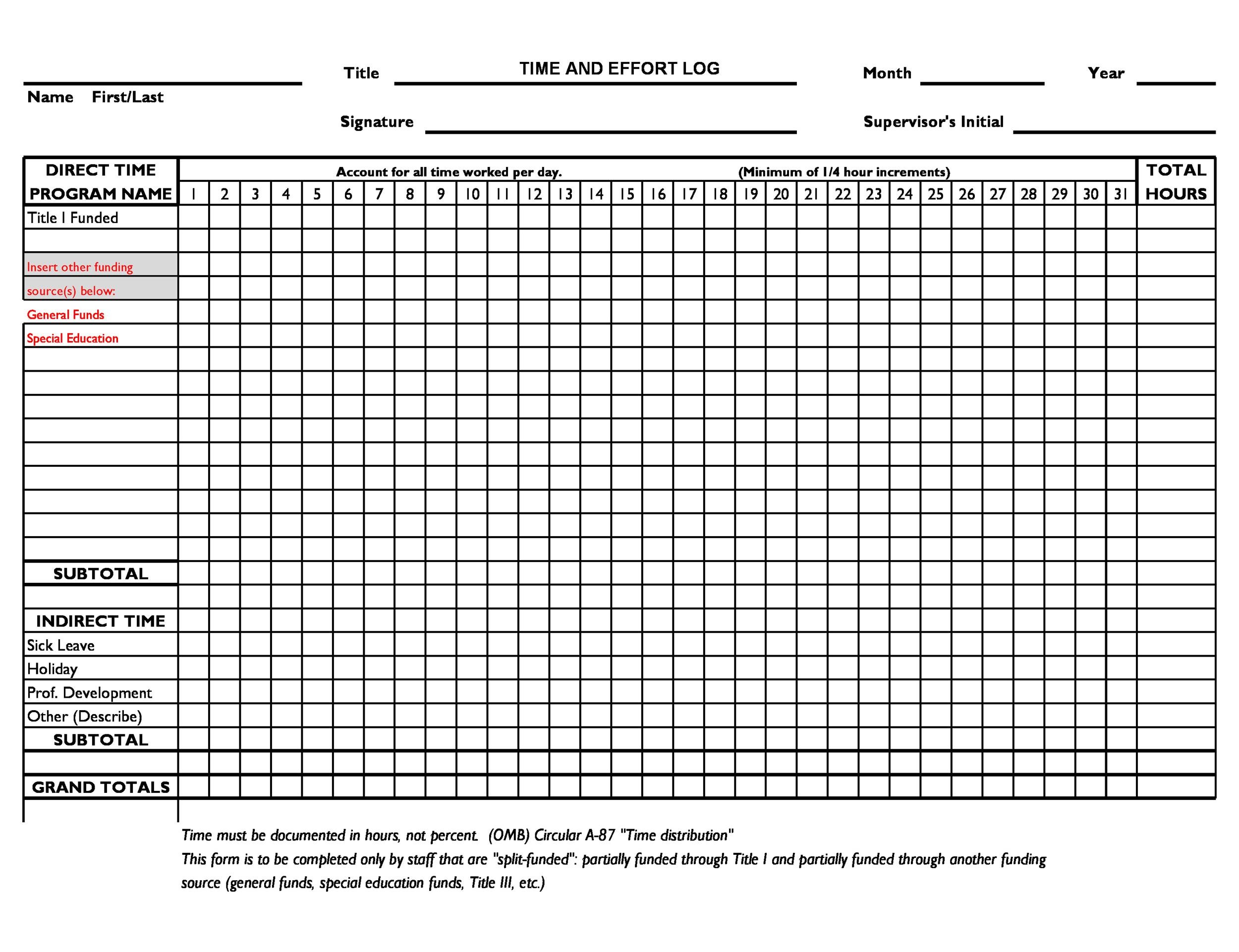 Time Tracking Spreadsheet Template 15