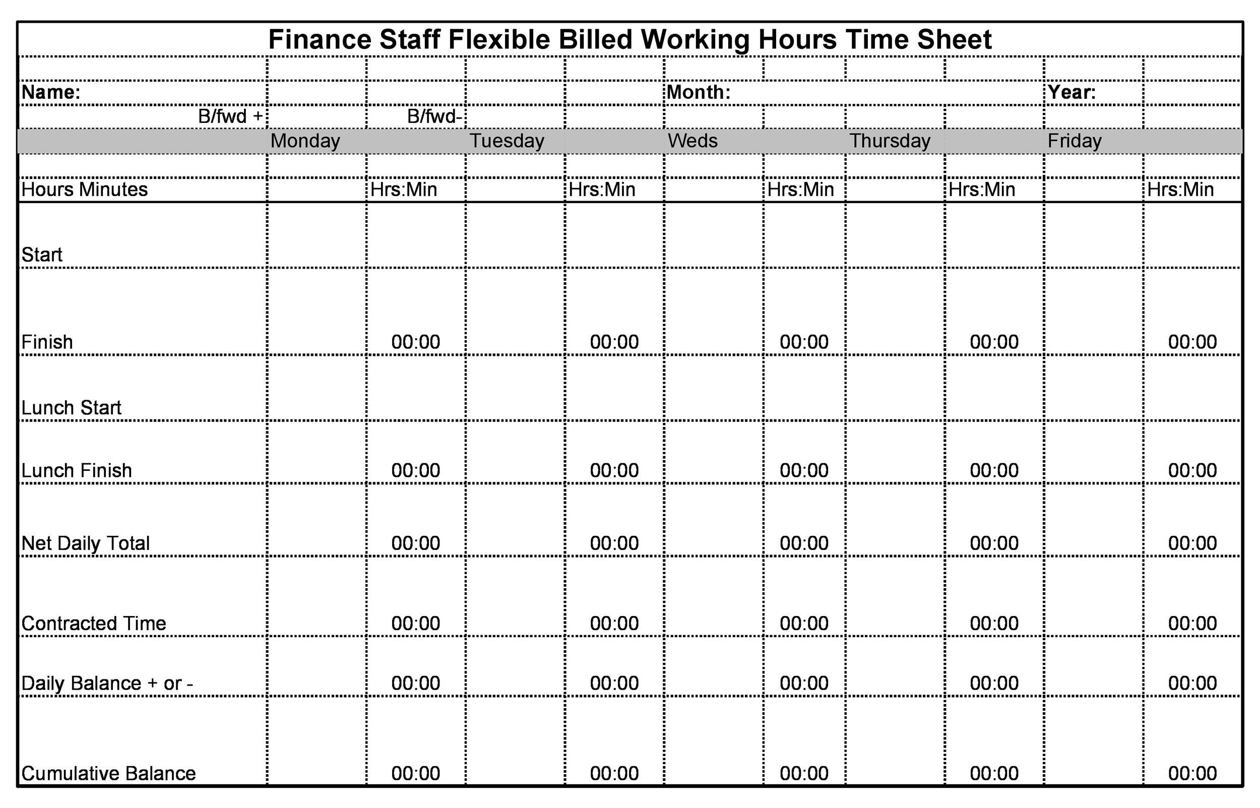 Time Tracking Spreadsheet Template 17